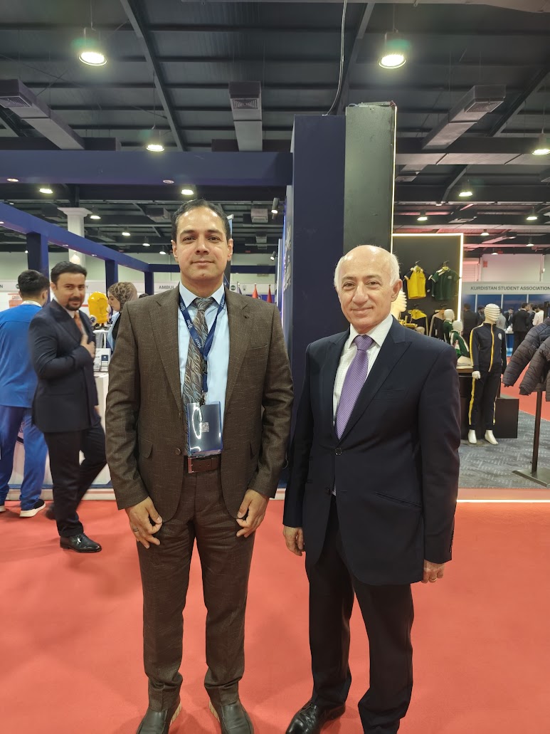 Dr. Polla Fattah and Dr. Aladdin, the former Minister of Higher Education, at the Kurdistan Education Forum