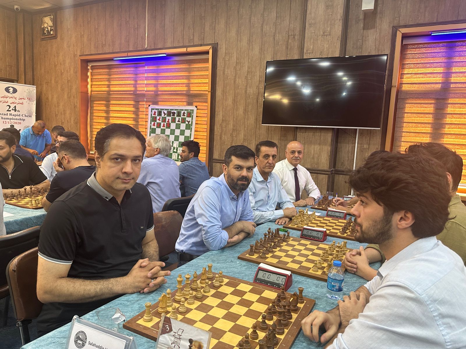 Our team sitting for the first round, playing against University of Kurdistan Hewlêr