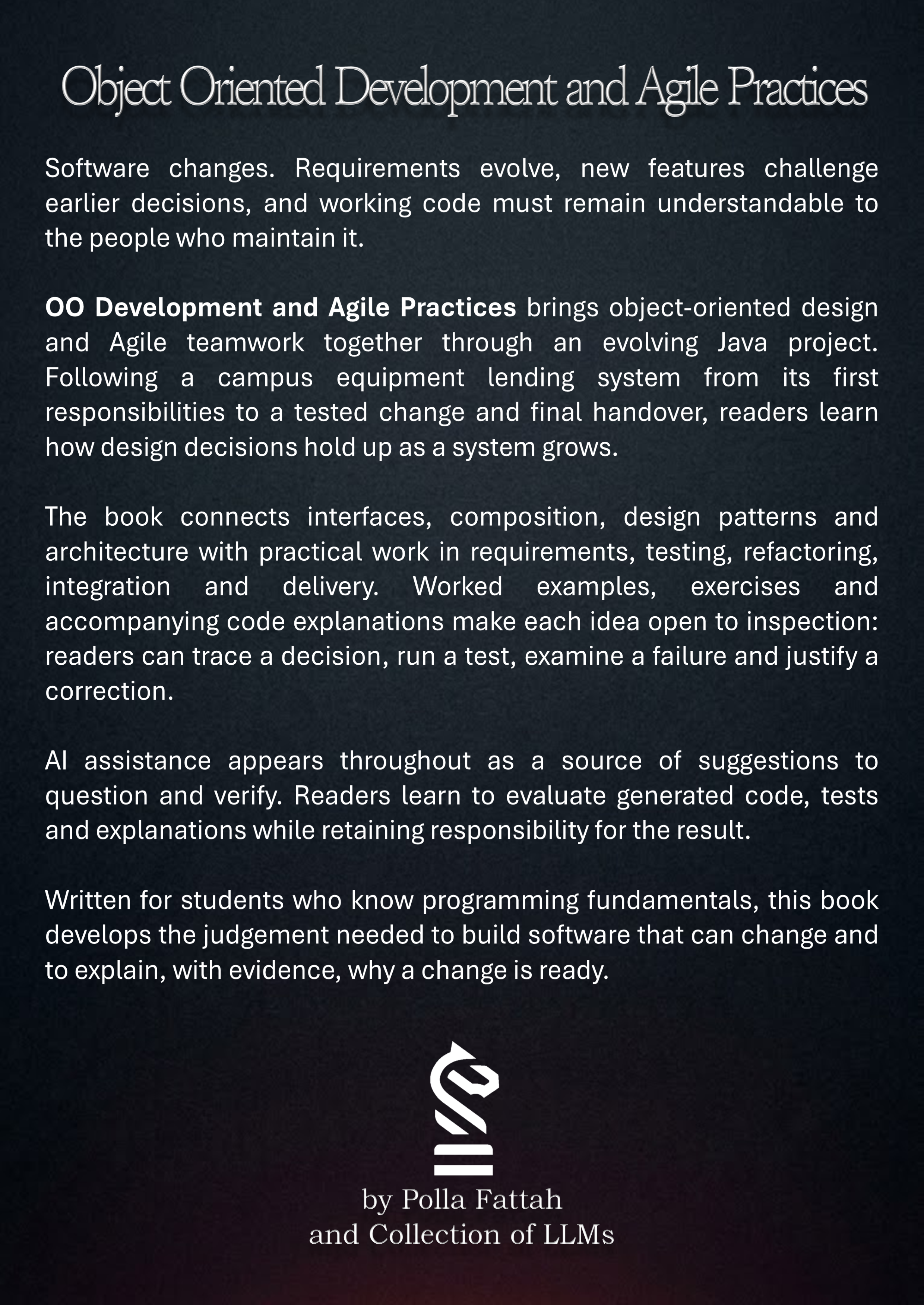 Object Oriented Development and Agile Practices - Back Cover